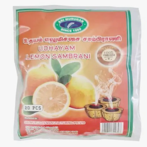 Sri Murugan Udhayam Yellow Lemon Sambrani - 1 pc