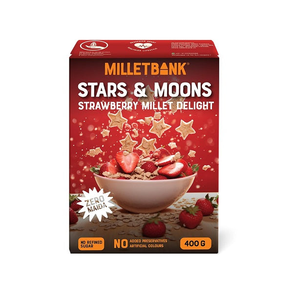 Millet Bank Stars and Moons Strawberry Millet Delight - 400 g