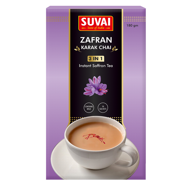 Suvai Instant 3 In 1 Zafran Karak Chai(Tea) - 180 g ~ 10 Sachets