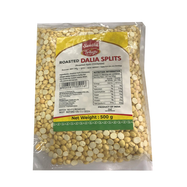 Telugu Foods Roasted Dalia Splits  - 500 g