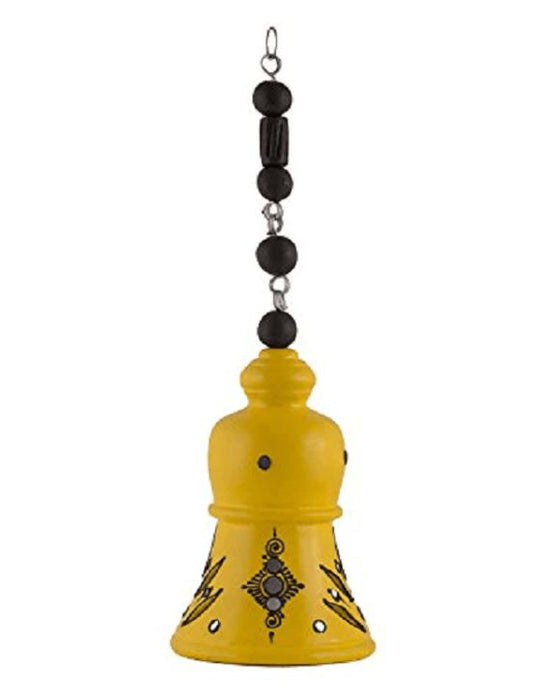 Terracotta Decorative Hanging Yellow Bell - 1 pc (31 cm)