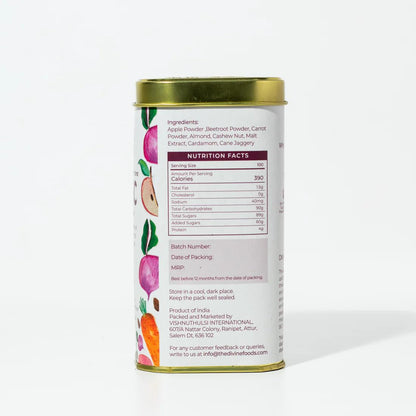 The Divine Foods Natural ABC latte Milk Mix (Apple+Beetroot+Carrot) For Skin Glow - 250 g