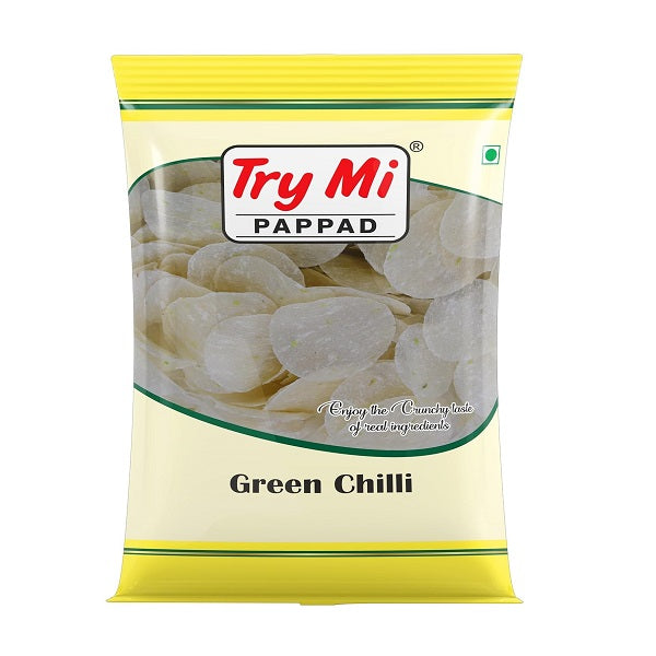 Try Mi Traditional Sago Green Chilli Papad - 200 g