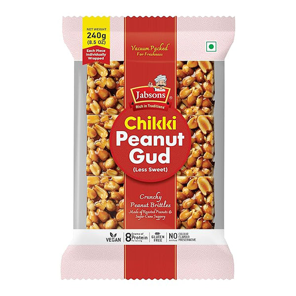 Jabsons Chikki Peanut Gud - 240 g