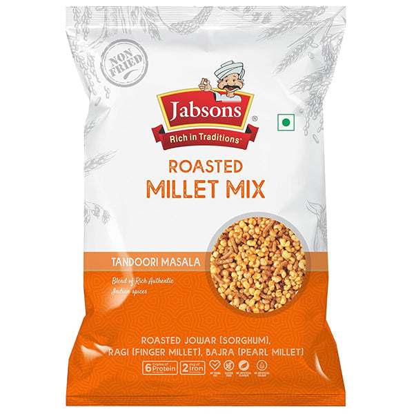 Jabsons Roasted Namkeen Tandoori Masala Millet Mix - 140 g