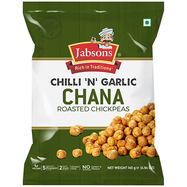 Jabsons Roasted Chilli N Garlic Channa - 140 g