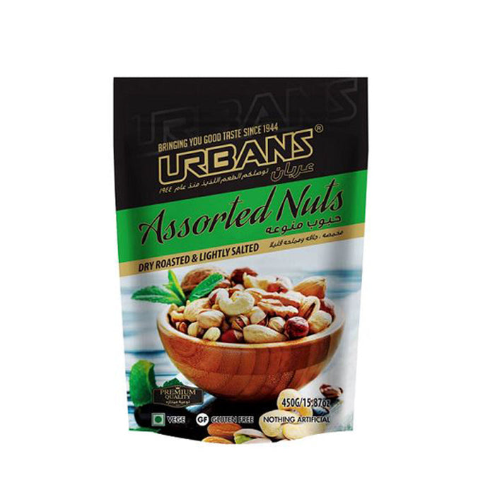 Urbans Assorted Nuts Dry Roasted & lightly Salted - 450 g