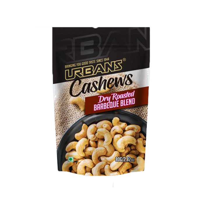 Urbans Dry Roasted BBQ Flavored Cashews - 80 g