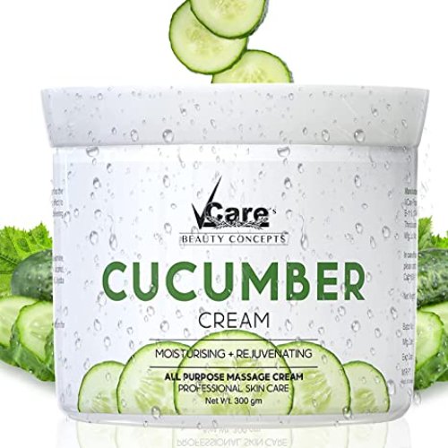 VCare Cucumber Moisturizing Cream for Oily and Dry Skin to Reduce Dark Circles - 300 g