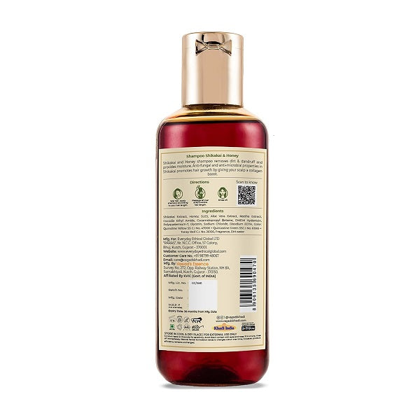 Vagad's Khadi Shikakai and Honey Pure Natural Shampoo - 210 ml