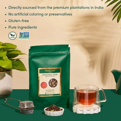 VAHDAM India's Original Masala Chai Tea Loose Leaf Ancient Indian House Recipe Of Spiced Masala Tea - 100 g