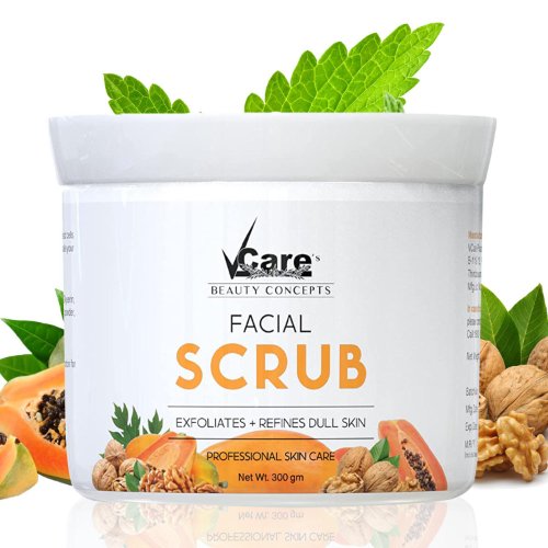 Vcare Natural Papaya Exfoliating and Revitalizing Face Brightening Scrub - 300 g
