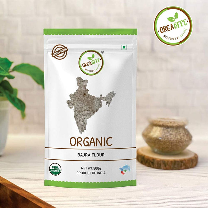 Orgabite Bajra Flour (Certified ORGANIC) - 500 g