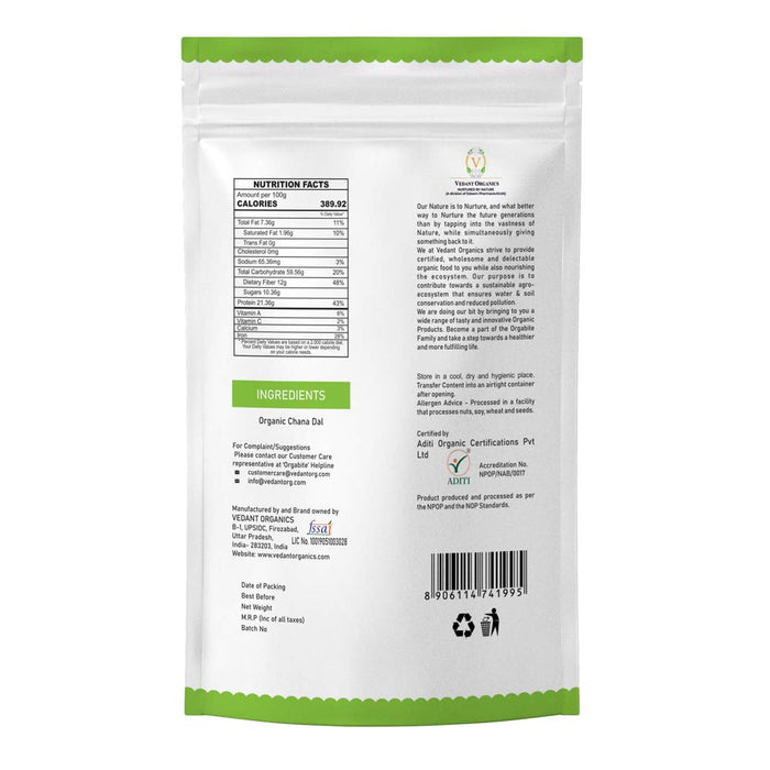 Orgabite Besan Flour (Certified ORGANIC) - 500 g