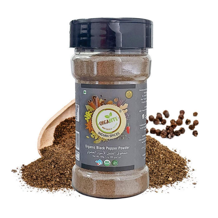 Orgabite Black Pepper Powder (Certified ORGANIC) - 100 g