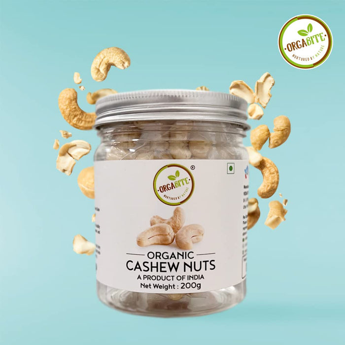 Orgabite Cashewnut Whole (Certified ORGANIC) - 200 g