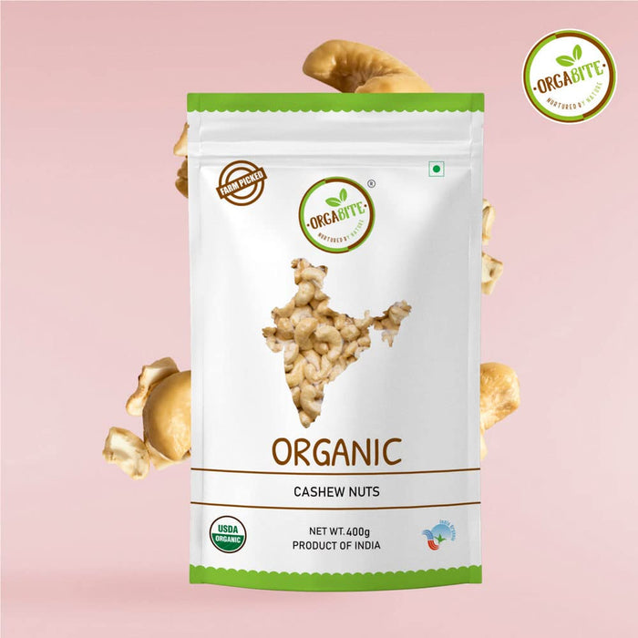 Orgabite Cashewnut Whole (Certified ORGANIC) - 400 g