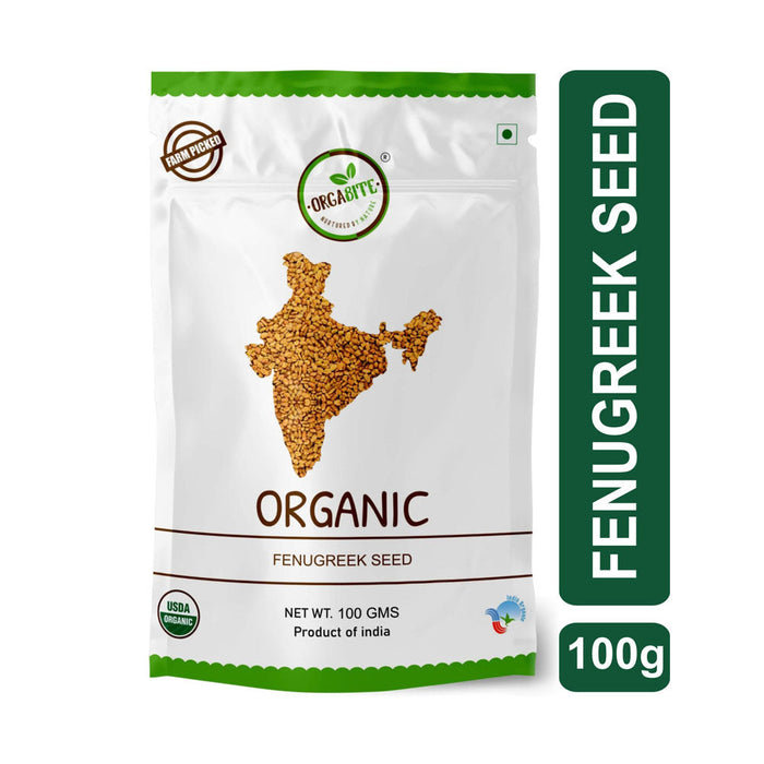 Orgabite Fenugreek Seeds (Certified ORGANIC) - 100 g