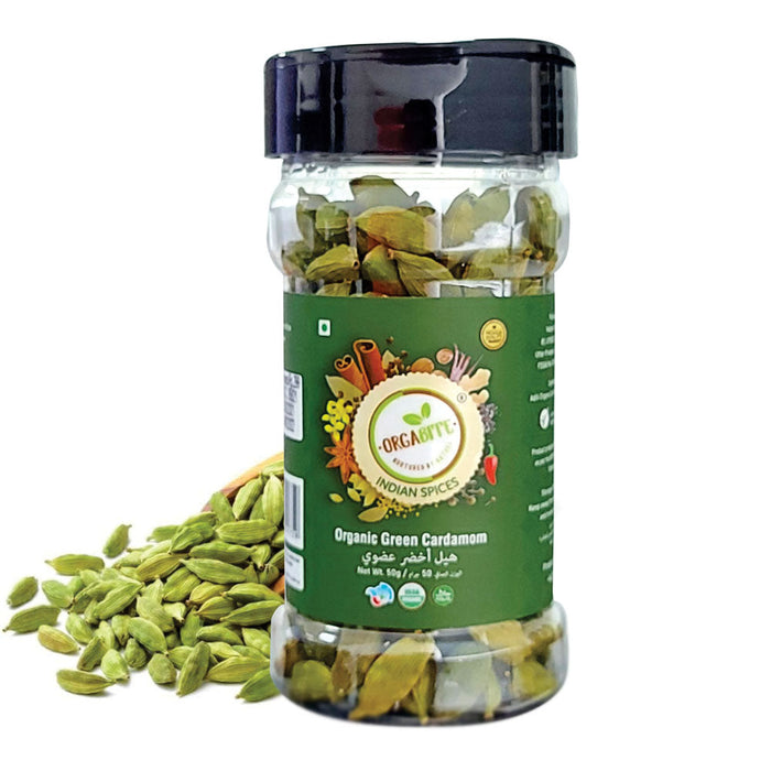 Orgabite Green Cardamom (Certified ORGANIC) - 50 g