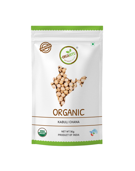 Orgabite Kabuli Channa(White Channa) (Certified ORGANIC) - 1 Kg