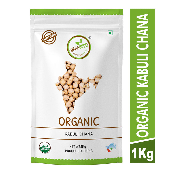 Orgabite Kabuli Channa(White Channa) (Certified ORGANIC) - 1 Kg