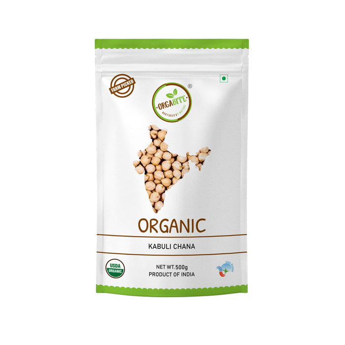 Orgabite Kabuli Channa (White channa) (Certified ORGANIC) - 500 g