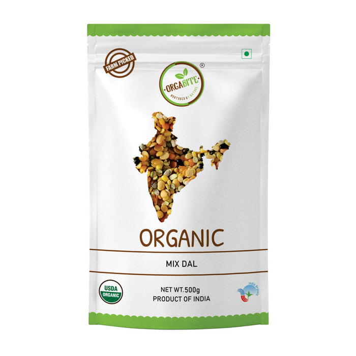 Orgabite Mix Dals (Pancharanga Dal) (Certified ORGANIC) - 500 g