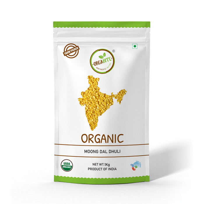 Orgabite Yellow Moong Dal (Certified ORGANIC) - 1 Kg