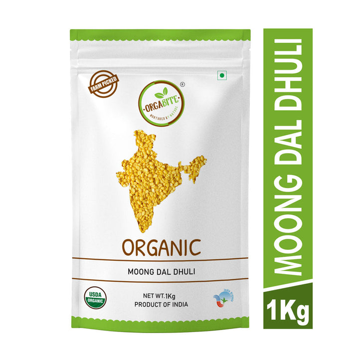 Orgabite Yellow Moong Dal (Certified ORGANIC) - 1 Kg