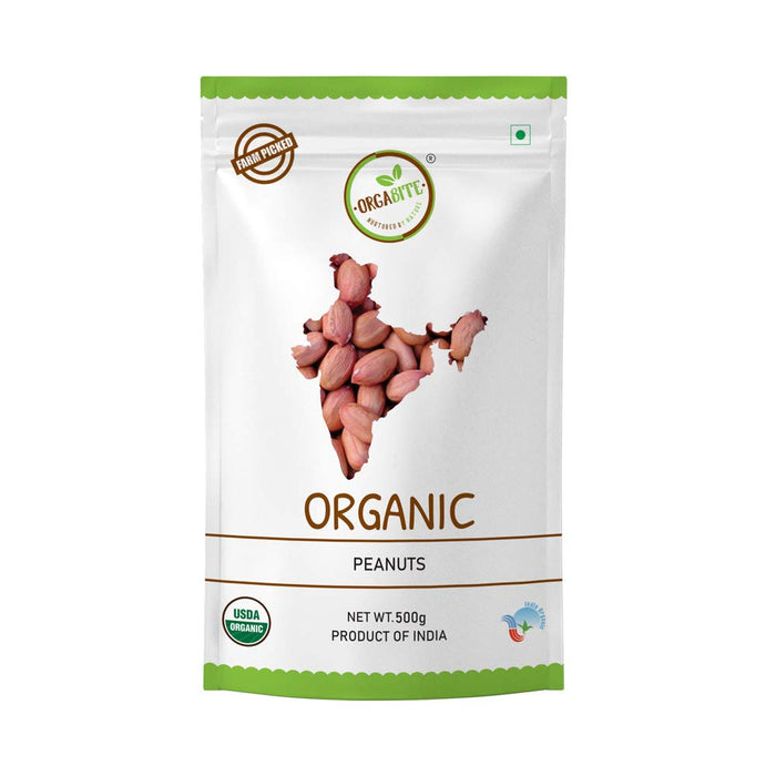 Orgabite Raw Peanuts (Certified ORGANIC) - 500 g