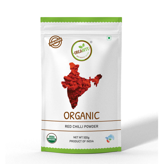 Orgabite Red Chilly Powder (Certified ORGANIC) - 100 g