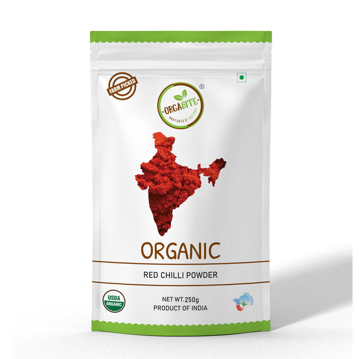 Orgabite Red Chilly Powder (Certified ORGANIC) - 250 g