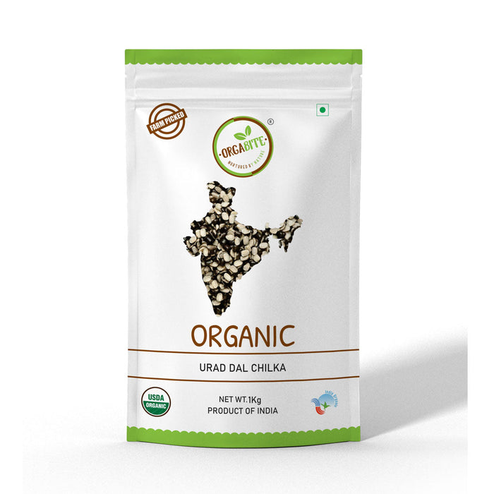 Orgabite Black Urid Dal Split (Certified ORGANIC) - 1 Kg