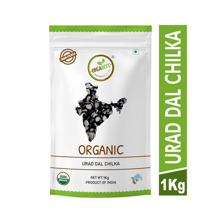 Orgabite Black Urid Dal Split (Certified ORGANIC) - 1 Kg