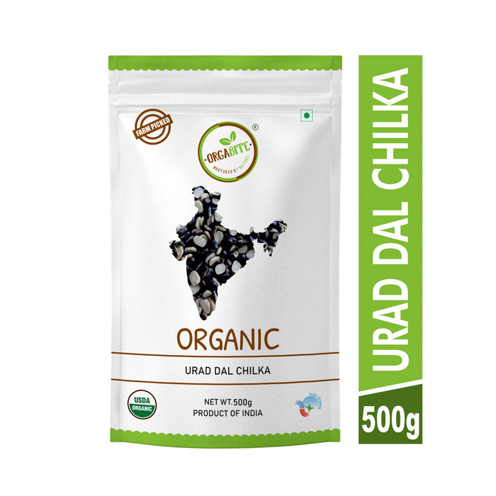 Orgabite Black Urid Dal Split (Certified ORGANIC) - 500 g