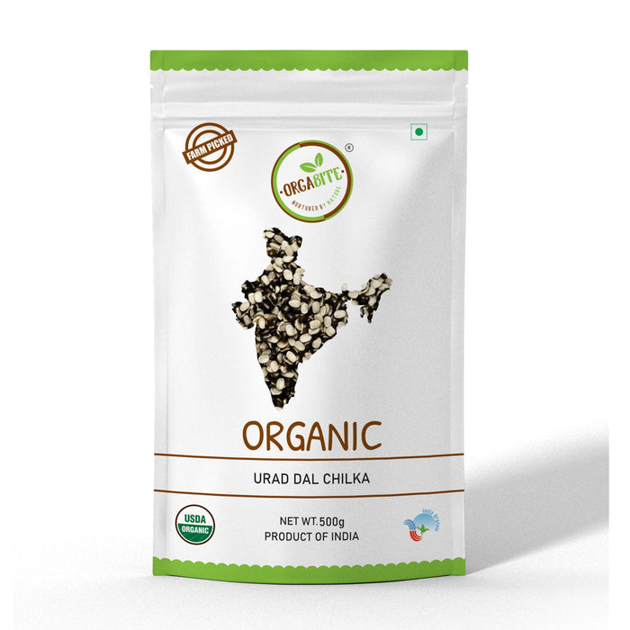 Orgabite Black Urid Dal Split (Certified ORGANIC) - 500 g