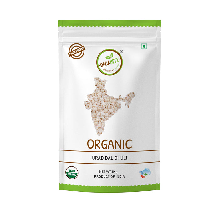 Orgabite White Urid Dal Split (Certified ORGANIC) - 1 Kg