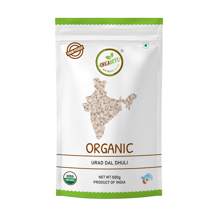 Orgabite White Urid Dal Split (Certified ORGANIC) - 500 g