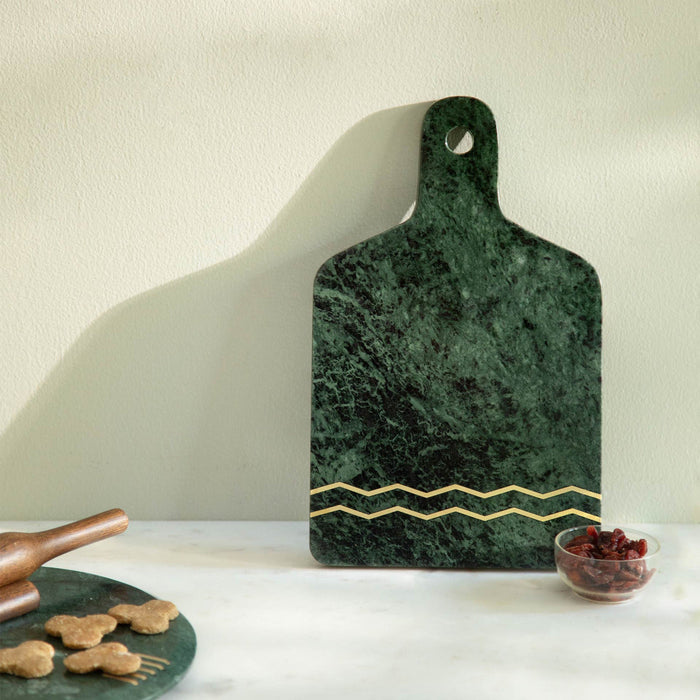 Ellementry Verde Marble Cheese Board For Kitchen/Gifting Purpose(MASWA3035) - 1 Pc