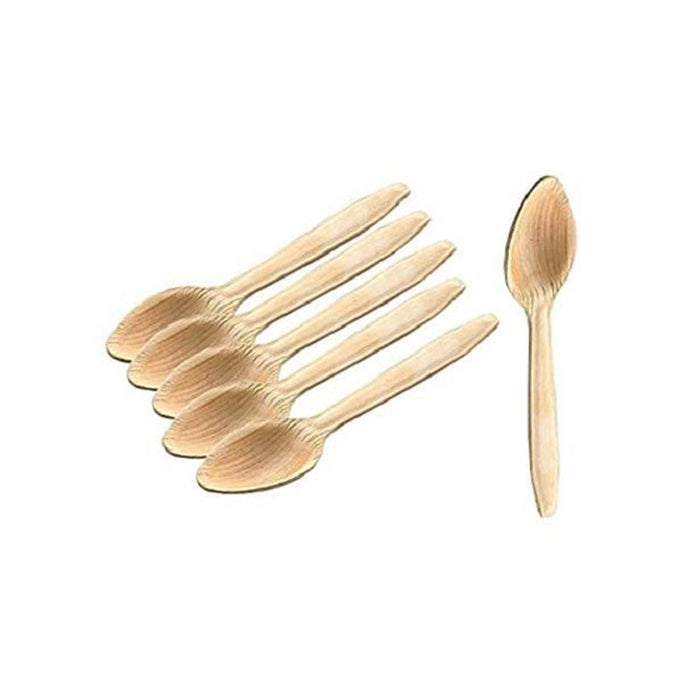 Waangoo Areca Leaf Disposable Spoons Medium - 6.5 Inches (25 pcs)