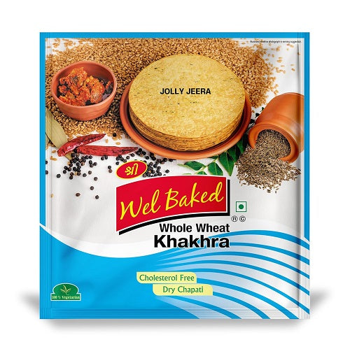 Wel Baked Whole Wheat Khakhra Jolly Jeera - 200 g