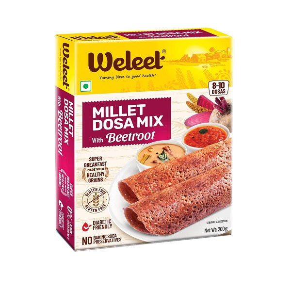 Weleet Beetroot Dosa Mix - 200 g