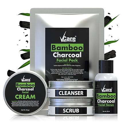 VCare Bamboo Charcoal Facial Kit Bag - FromIndia.com