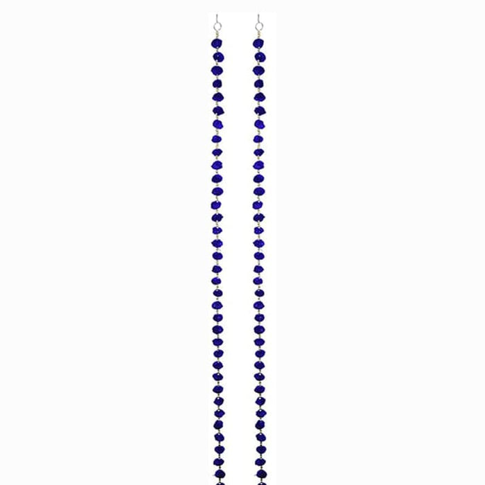 Artificial Decorative Pom Pom Garland Strings (Blue) - 1 Set (2 Pcs)