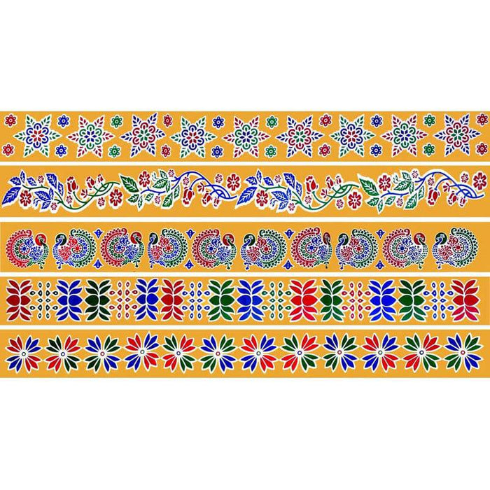 Festival Kolam Sticker Color Border - set of 5