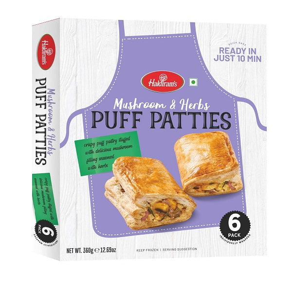 Haldiram's Mushroom & Herbs Puff Patties - 360 g