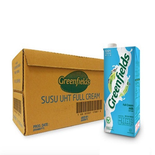 GREENFIELDS UHT Fresh Full Cream Milk  - 12 x 1 L