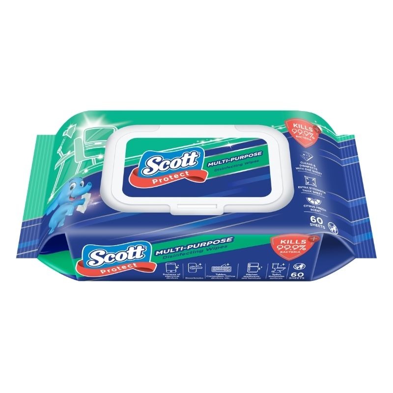 Scott Multipurpose Protect Wipes - 60 Sheets