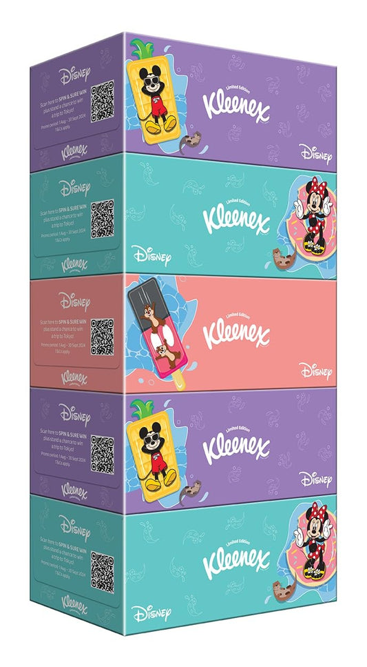 Kleenex Ultra Soft 3 Ply Disney Facial Tissue - 5 x 90 Sheets