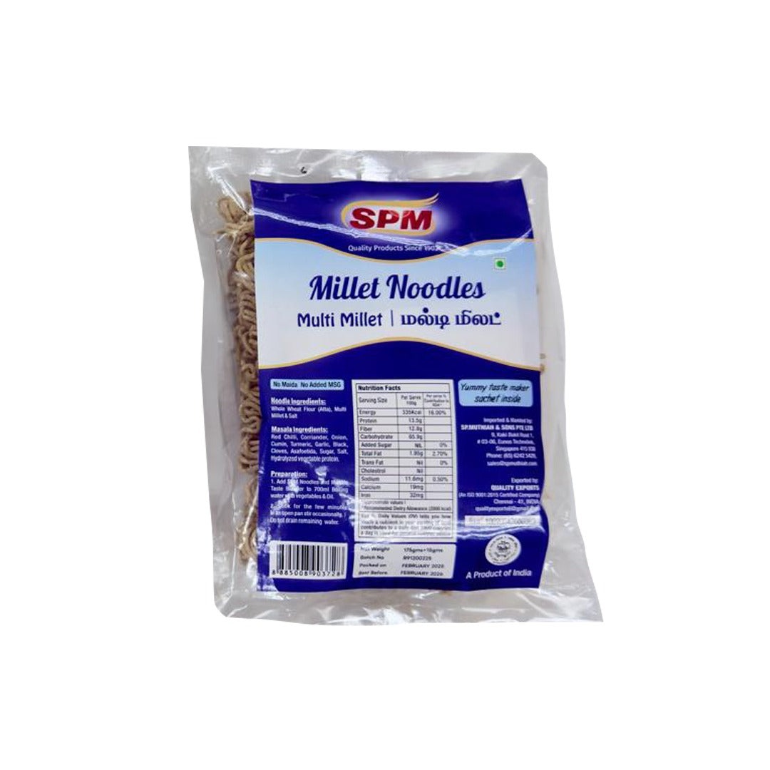 SPM Gemini Multi (Mixed Millet) Millet Noodles With Masala Sachet - 190 g